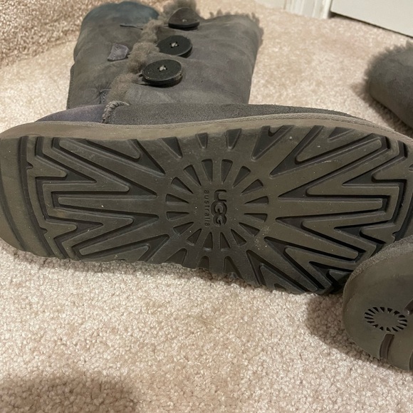 UGG Grey Bailey Button Boots - Picture 2 of 15
